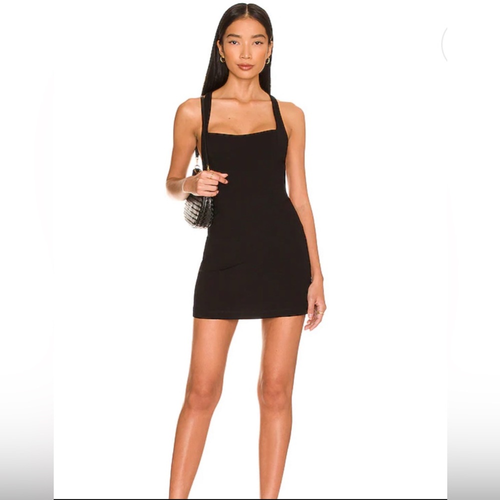 Free People Intimately Solid Just Peachy Black Dress - NWT
